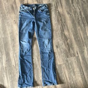 Silver CO Aiko Boot low rise bootcut jeans.